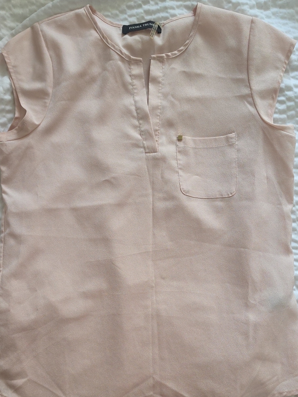 Ivanka Trump Girls' Blush Pink Short Sleeve Pocket Tunic